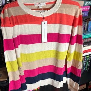 Adyson Parker Multicolor Striped Crew Neck Sweater
